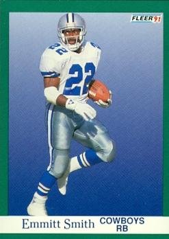 Amazon.com: Emmitt Smith Football Card (Dallas Cowboys) 1991 Fleer